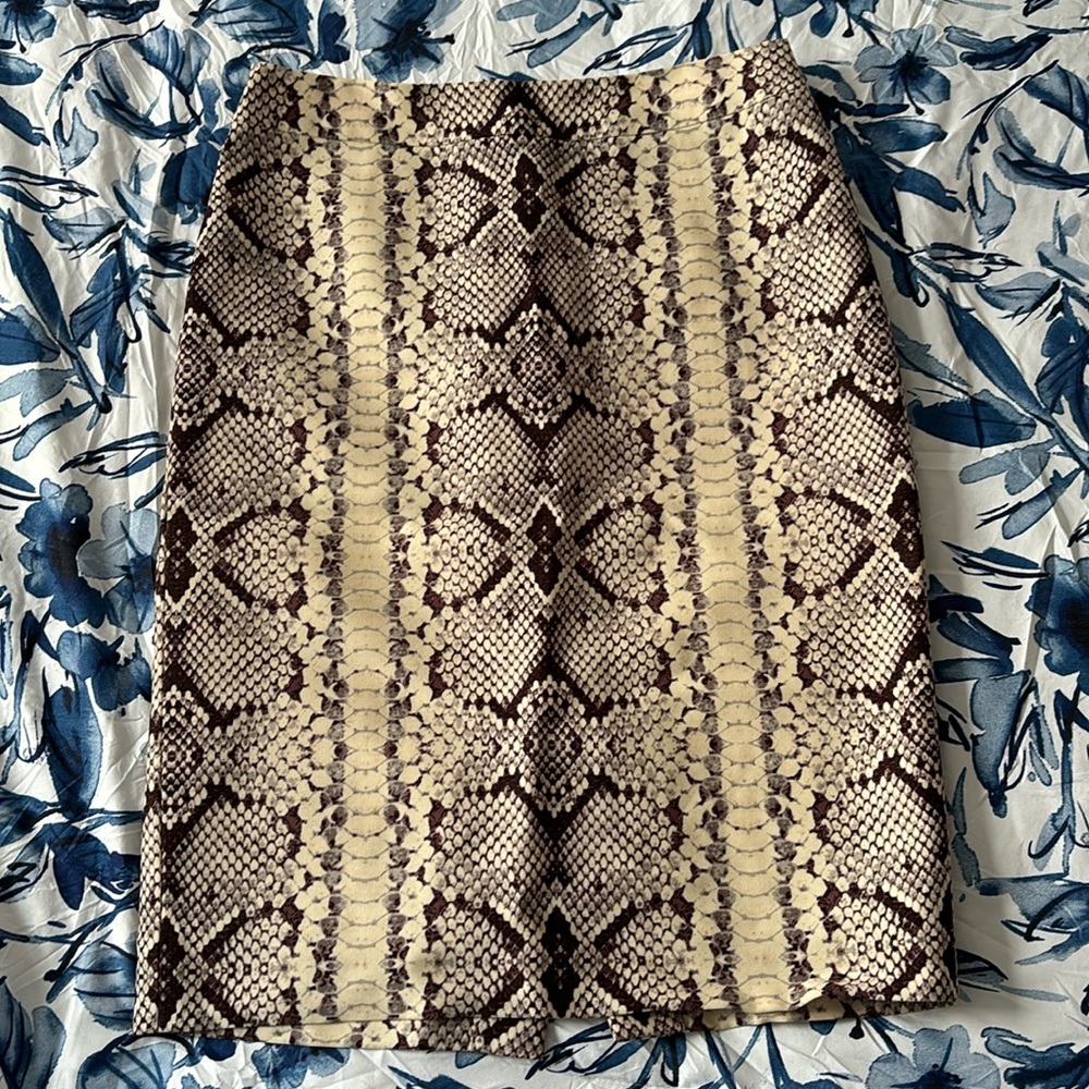 J.Crew Animal Print wool blend Pencil skirt